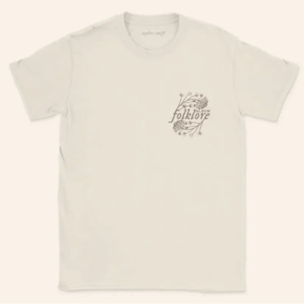 Taylor Swift - the “like a bottle of wine” beige folklore t-shirt M